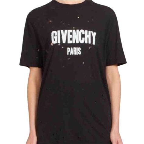 givenchy signature t shirt|Givenchy t shirt with holes.